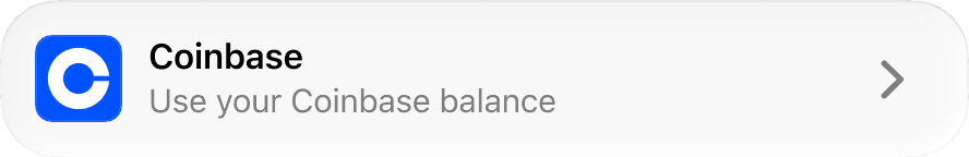 Coinbase — Use your Coinbase balance